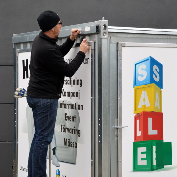 Mobil valstuga XpoBox, hyra, uthyrning, reklam, expo