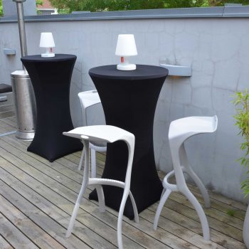 15. Privat: Uthyrning av ståbord med stretch-överdrag, pallar och gasolvärmare.